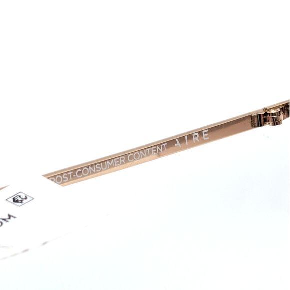 Aire Venatici Women's Aviator Sunglasses Bright Gold & Light Brown Grad Size L - Picture 7 of 9